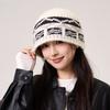 DIMANAF Women Winter Autumn Hat Thick Hat 2025 Fashion Lady Knitted Thick Hat Vintage Floral