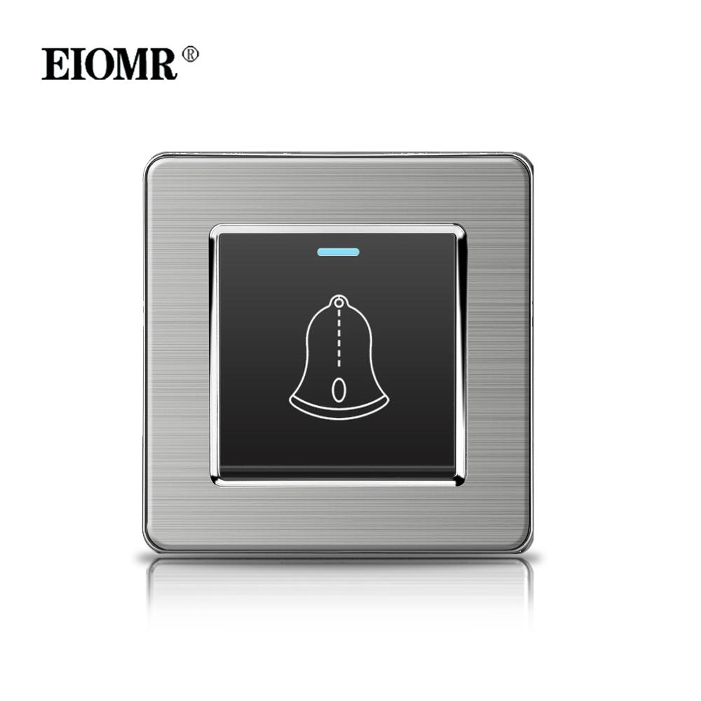 EIOMR 16A Black EU Standard Wall Sockets and Switches Stainless Steel Panel with Children Protective Door with USB Power Outlet