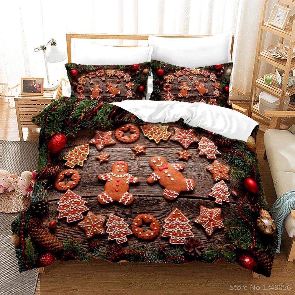 New Merry Christmas Printed 3d Bedding Set Boys/Girls/Adult Elegant Christmas Gift Twin Full Queen King Size for Bedroom Decors