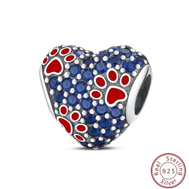 Cute Cat And Dog Series Copper Moon Butterfly Paw Print Charms 3Mm Diy Fine Jewelry Gifts Making