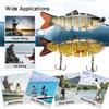 10CM/19.4G Sinking Fishing Lure with Sharp Hook 6-Section Multi-jointed Swimbait Realistic 3D Eyes Artificial Hard Bait Outdoor Fishing Accessories