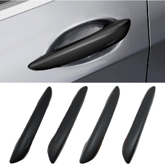 No Adhesive Car Door Handle Cover Protector Compatible For     2024 2025 Mazda 3 CX-30  2024 2025 CX-50 Accessories (1. Glossy Black)