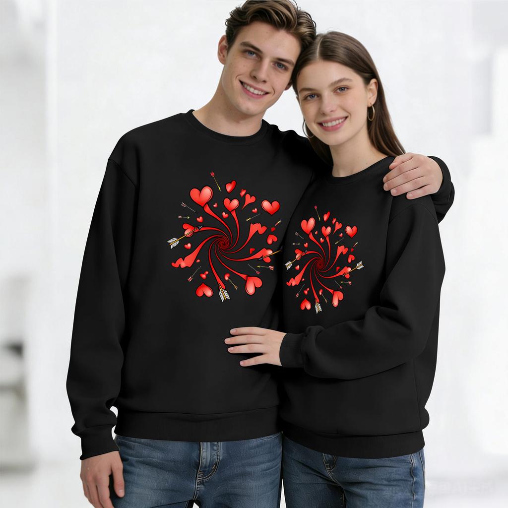 Men's Round Neck Long Sleeve Top, Unisex, Couple Casual Sports Top