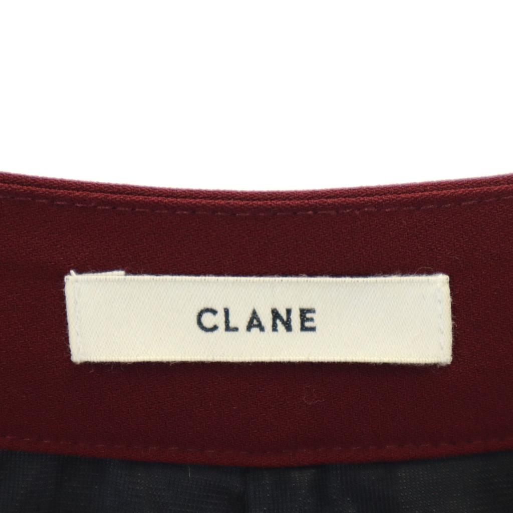 CLANE Midi length Drop Flower Pleated Layered skirt 2 Brown x Bordeaux Women Used