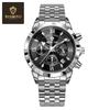 BINBOND Luxury Men's Watches Date Chronograph Stainless Steel Quartz Watch Waterproof Luminous Fashion Man Wristwatch