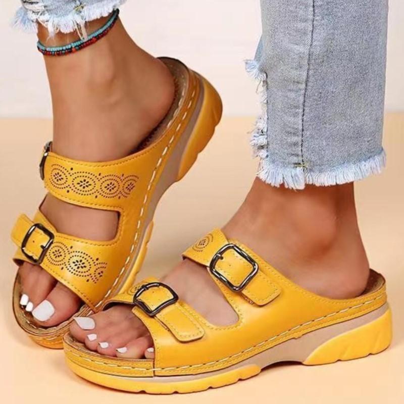 Fashion Women Shoes Sandals Summer Platform Women's Shoes Slip On Sandals For Women Wedge Walking Shoes Casual Female Slipper Footwear