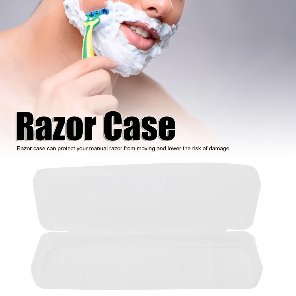 Manual Razor Travel Case Portable Transparent Breathable Razor Handle Storage Protect Box