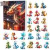 Dragon Christmas Advent Calendar 24 Days Of Vacation Advent Calendar Dinosaur Pendant 2D Acrylic Dinosaur Pendant For Teens