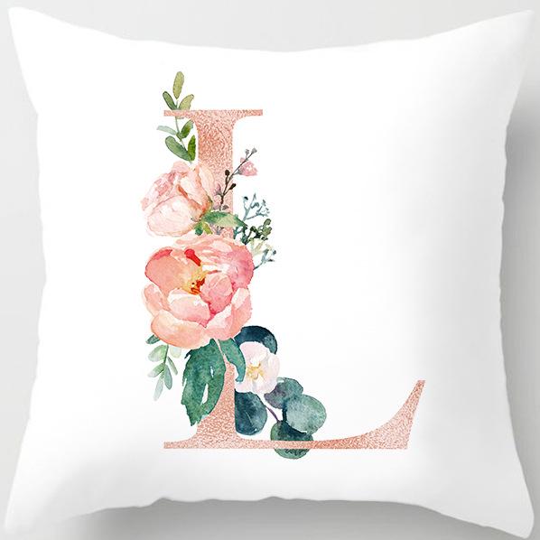 New Fashion 26 English Letter Pattern Cushion Cover Home Fabric Sofa Modern Style Pillow Cover