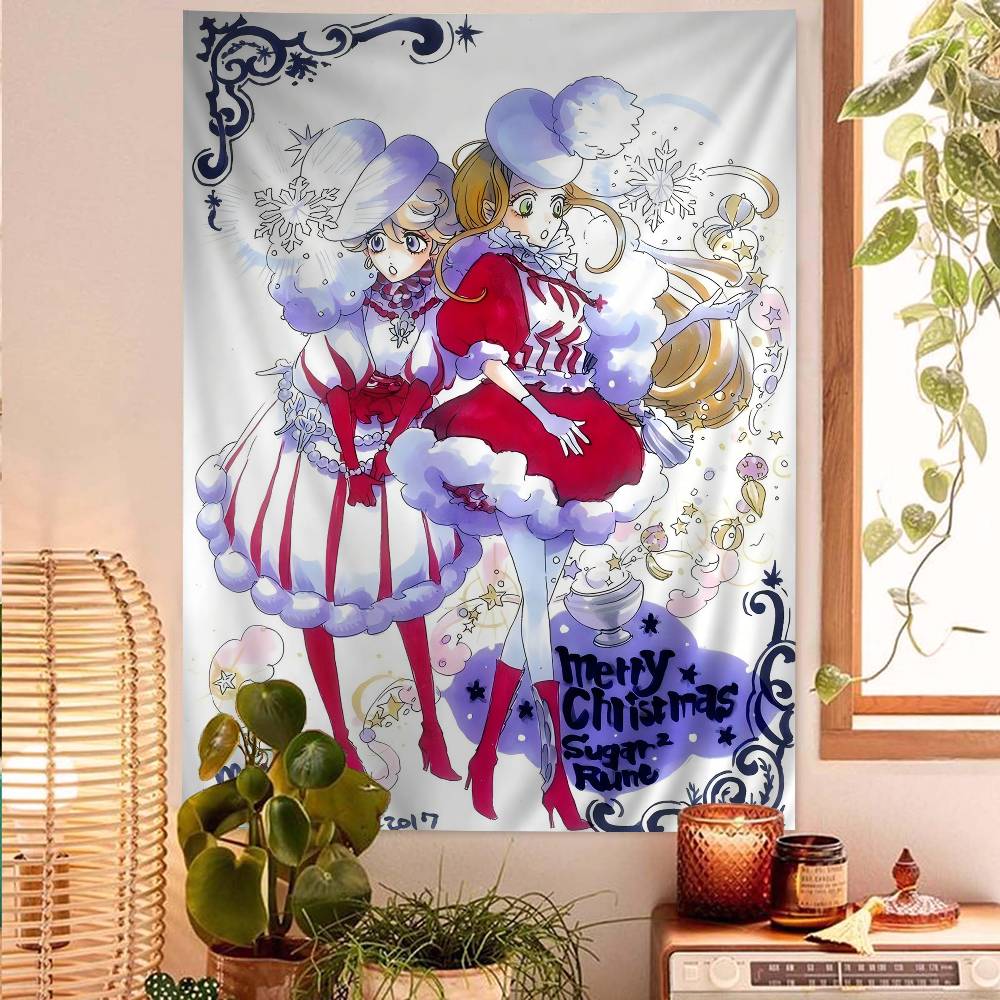 

Anime SSugar Sugar Rune Anime Tapestry Hanging Tarot Hippie Wall Rugs Dorm Home Decor 74x94cm(29x37in)
