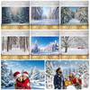 Sfondo Natalizio Wonderland Invernale Foresta Albero di Natale Neve Fiocchi di Neve Sfondo Fotografico Studio Fotografico Banner Photozone
