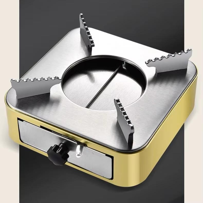 Camping Lightweight Portable Stainless Steel Alcohol Stove Outdoor Travel Backpacking Mini Windproof Simple Manual Solid Alcohol
