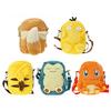 Snorlax Charmander Pikachu Eevee Psyduck Plush Backpack Kids Bag Zipper