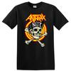 Skull Crossbones Graphic T Shirt Heavy Metal Design Tee W/ Retro Style