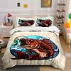 "Colorful Fish with Lure Fishing Design Bedding set (1 duvet cover, 2 pillowcases, duvet not included) sofas"