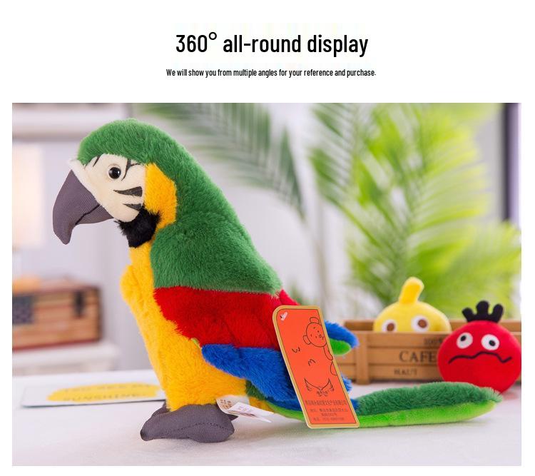 Creative Cute Macaw Parrot Plush Toy - Funny Bird Doll & Children's Birthday Gift