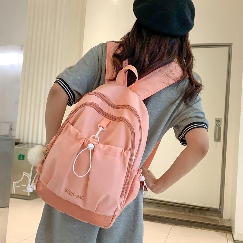 New Simple and Fashionable Niche Design Student Schoolbag Female Junior High School Student Versatile Backpack