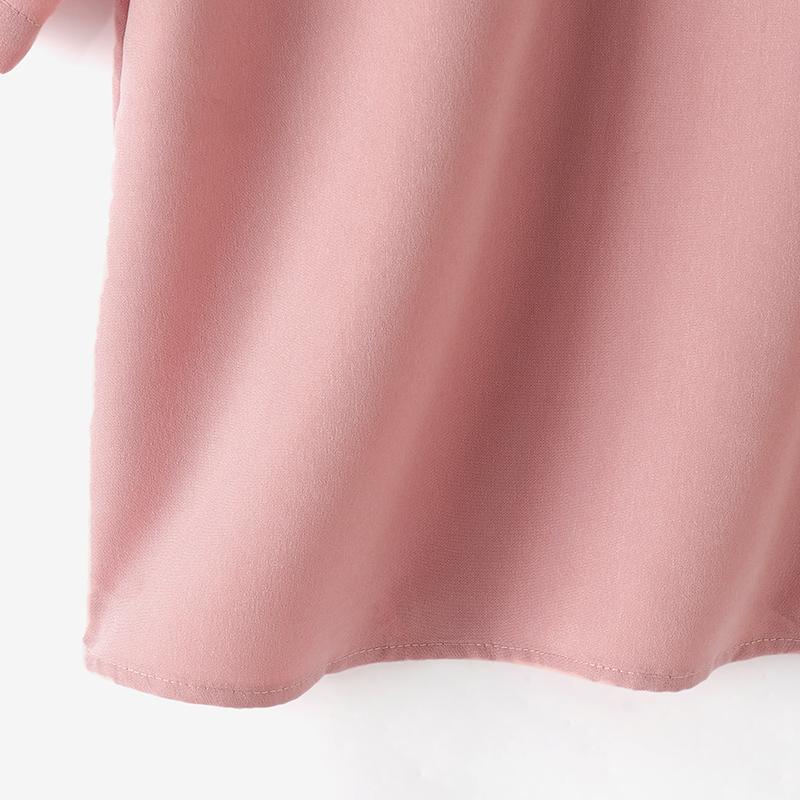 ZANZEA Damen Sommer Rundhals Halbarm Blusen