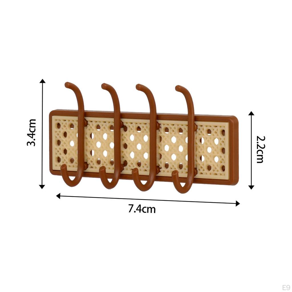 1/6 Dollhouse Coat Hooks Photo Props Key Hook Simulation Furniture Model for Decoration