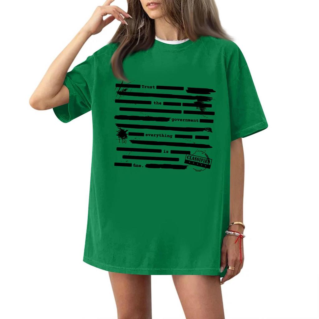 Women's And Men's Fashionable Round Neck Casual Print Short Sleeved T-shirt Top