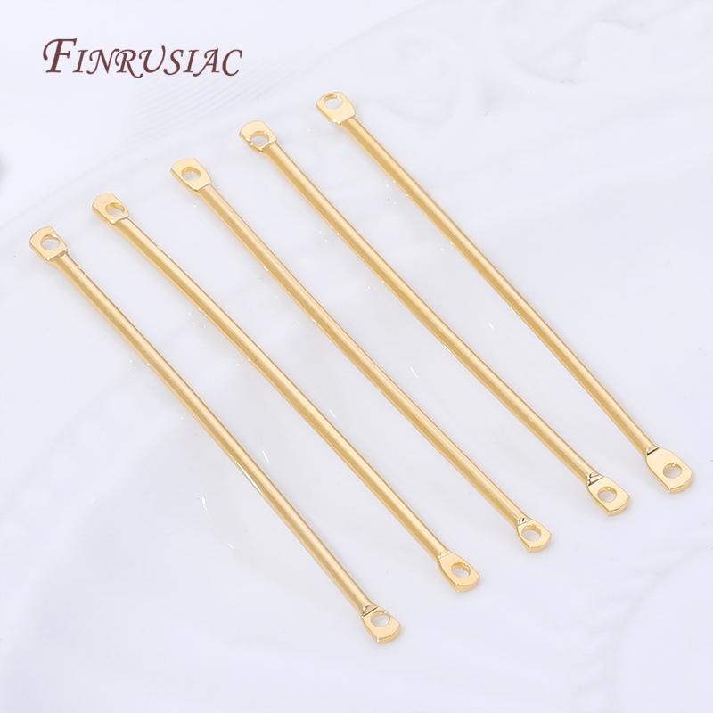 10/20Pcs 18K Gold Plated Double-hole Connector Bar,Jewelry Making Link Bar,DIY Earrings&Necklaces Accessories