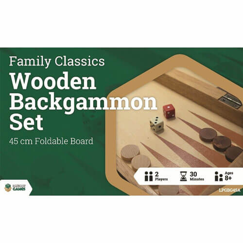 Skládací dřevěné pouzdro na backgammon LPG 45 cm