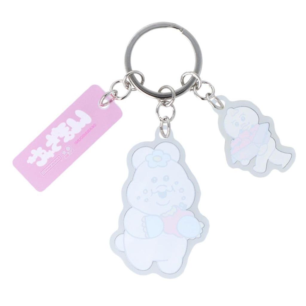 Sunstar Stationery Npochamu Triple Rabbit In Npochamu B S8345830 Keychain, Acrylic, Panties, Stationery, Pattern,