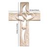 Intertwined Hearts Cross Wall Decoration Rustic Wall Hanging Decor Cross Rustic Wooden Intertwined Hearts Hand-carved Sculpture