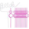 12Pcs Bride To Be Straw Set Reusable Diamond Drinking Straws Wedding Decoration Bachelorette Hen Party Supplies Team Bride Gift