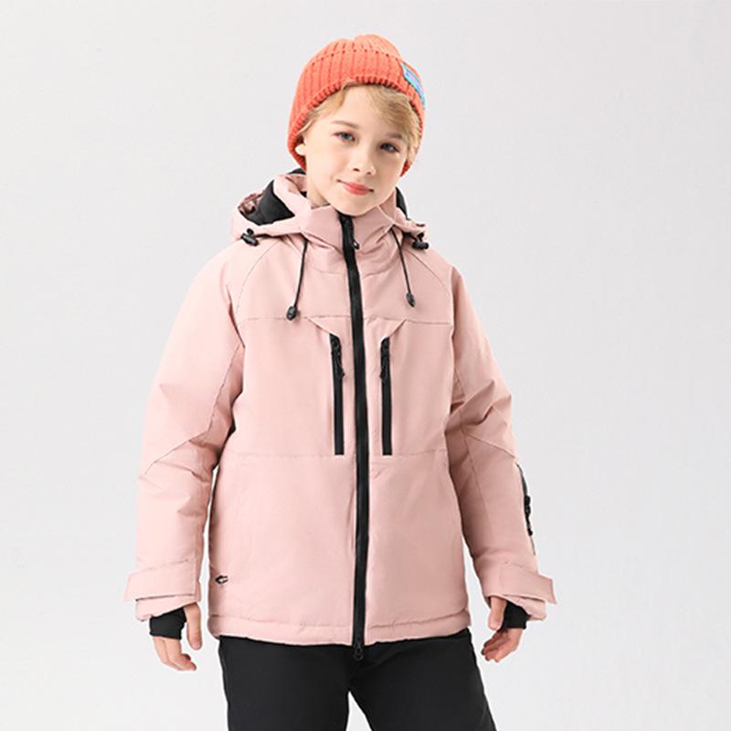 2023 Winter Children's Waterproof Ski Suit - Unisex Hooded, Breathable, and Insulated Jacket