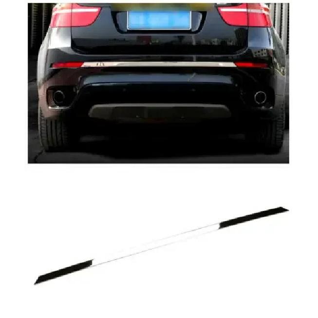 for BMW X6 E71 2008-2014 Stainless Steel Rear Bumper Lid Molding Trim Cover