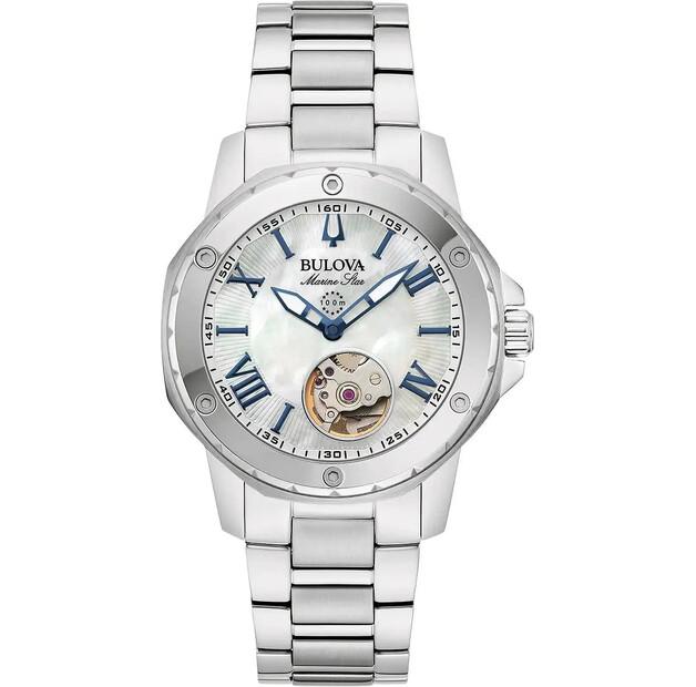 Часы Bulova 96L326 Marine Star Open Heart Automatic