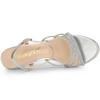 Knöchelriemchen Strass Kitten Heel [Allegra K] Damen Sandalen, silber, 26.0cm