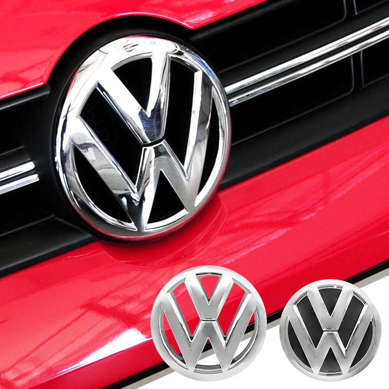For VOLKSWAGEN VW 1Pc 3D ABS Car Front Logo Grille Badge Trunk Badge For Volkswagen Polo 2011-2013 6R0853600A 35D853630 Auto Rep