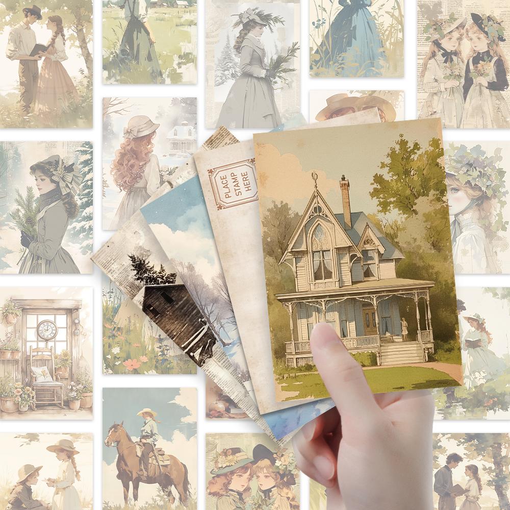 32pcs, Anne of Green Gables series postcards, suitable for birthday/anniversary gifts, collectible, giftable, and mailable.