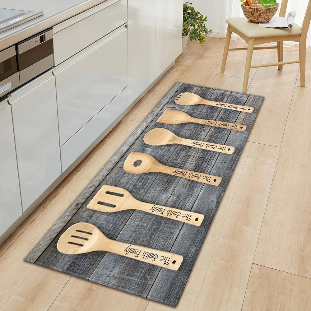 Tableware Pattern Home Kitchen Floor Mat Door Decoration Floor Mat