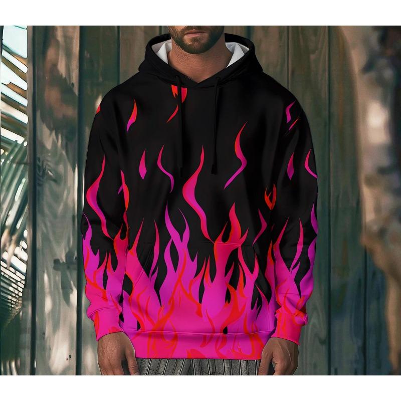 Herbst-Hoodies Mode Flamme 3D-Druck Herren Damen Streetwear Kapuzenpullover Pullover Oversized Harajuku Jacke Unisex Kleidung