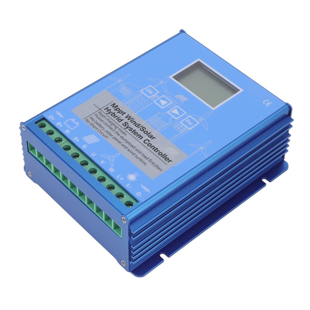 12V 24V Wind Solar Hybrid Controller LCD Display MPPT Boost Charging Multifunctional LCD Wind Solar Controller
