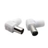 90° Solderless RF TV Connector - 9.5mm Male Antenna Plug