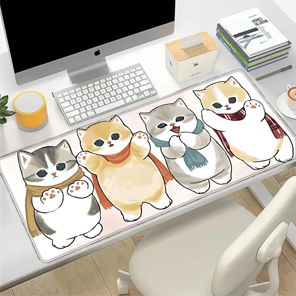 Cute cat mmofusands Mousepad HD Printing Computer Gamers Locking Edge Nonslip Mouse Pad XXLxcm Keyboard PC Desk Pad