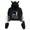 Felpa corta con orecchie da gatto Anime Demon Slayer 2024 per Ragazze - Collezione Autunnale
