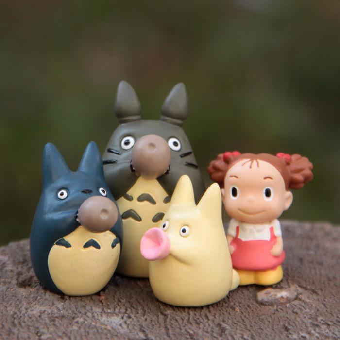 Resin Cartoon My Neighbor Totoro And Mei Miniature Garden Decor For Diy Landscaping And Collection
