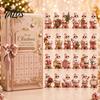 Saisonale Countdown-Box Heritage Acryl Adventskalender, Dekorative Hängeverzierung, Langlebige Leichte Balkonanhänger Jalousie für Zuhause Schlafzimmer