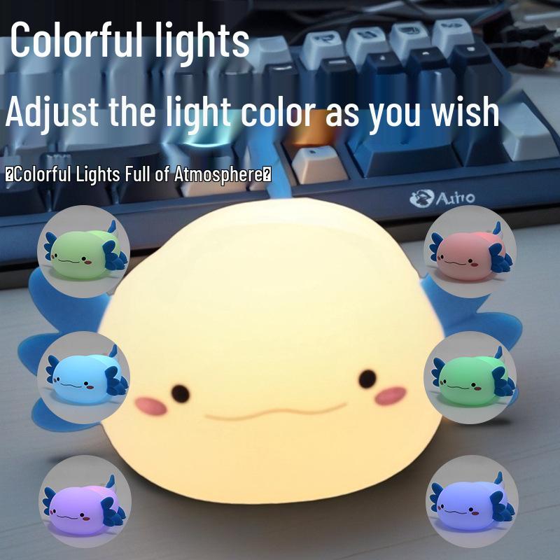 Axolotl Silicone Night Light - Creative Bedside Atmosphere Lamp & Gift Ornament