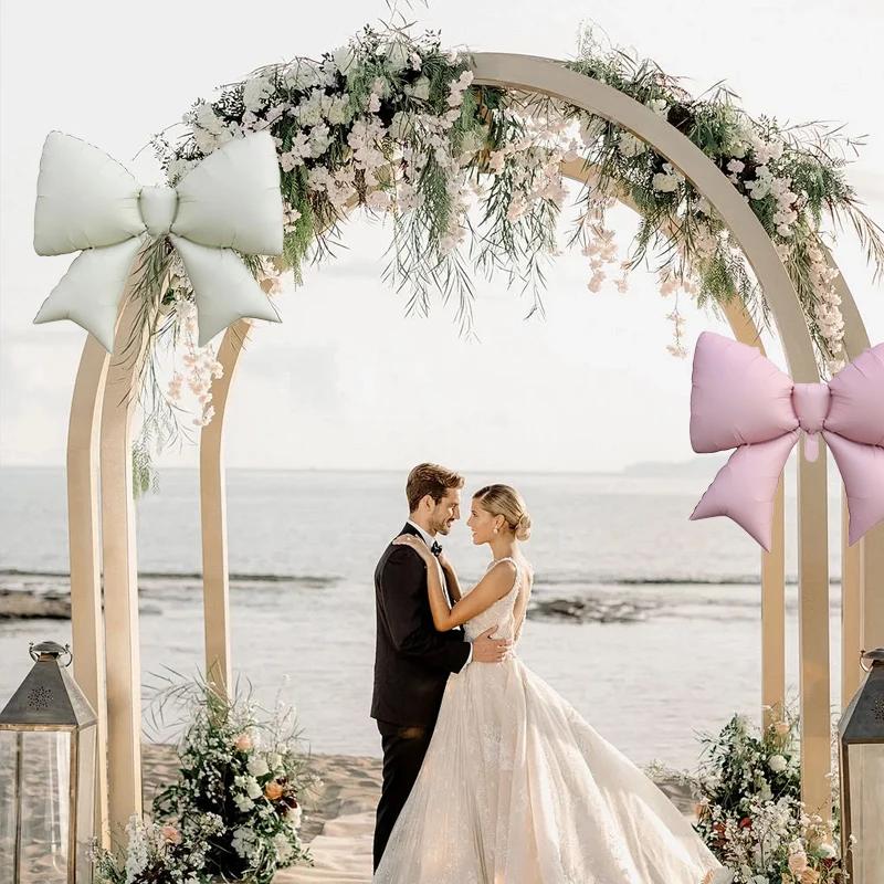 Large Size Matte Bow Aluminum Foil Balloon Christmas Birthday Party Decor Anniversary Baby Shower Photo Prop Children Celebratio