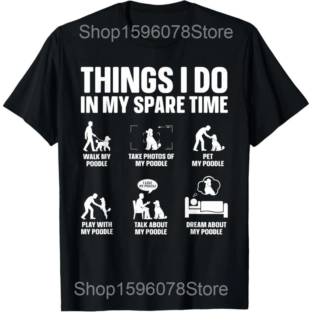 Funny Floral FLower Poodle Dog Mom Grandma Womens Mothers Day T Shirts Cotton Streetwear Tee Short Sleeve Unisex Loose Clothing