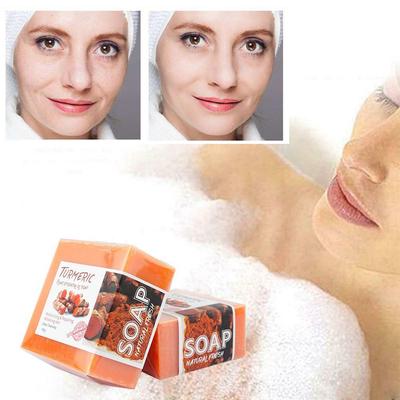 Sabonete natural de cúrcuma com fragrância de gengibre para limpeza facial