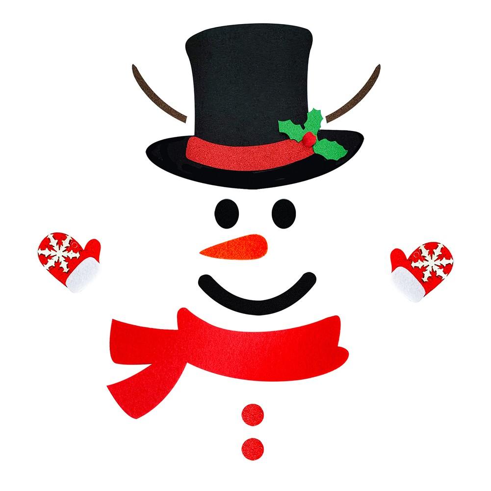 

Lively Holiday Captured in Our Charming Elf Design Fabric Sticker Set Snowman style