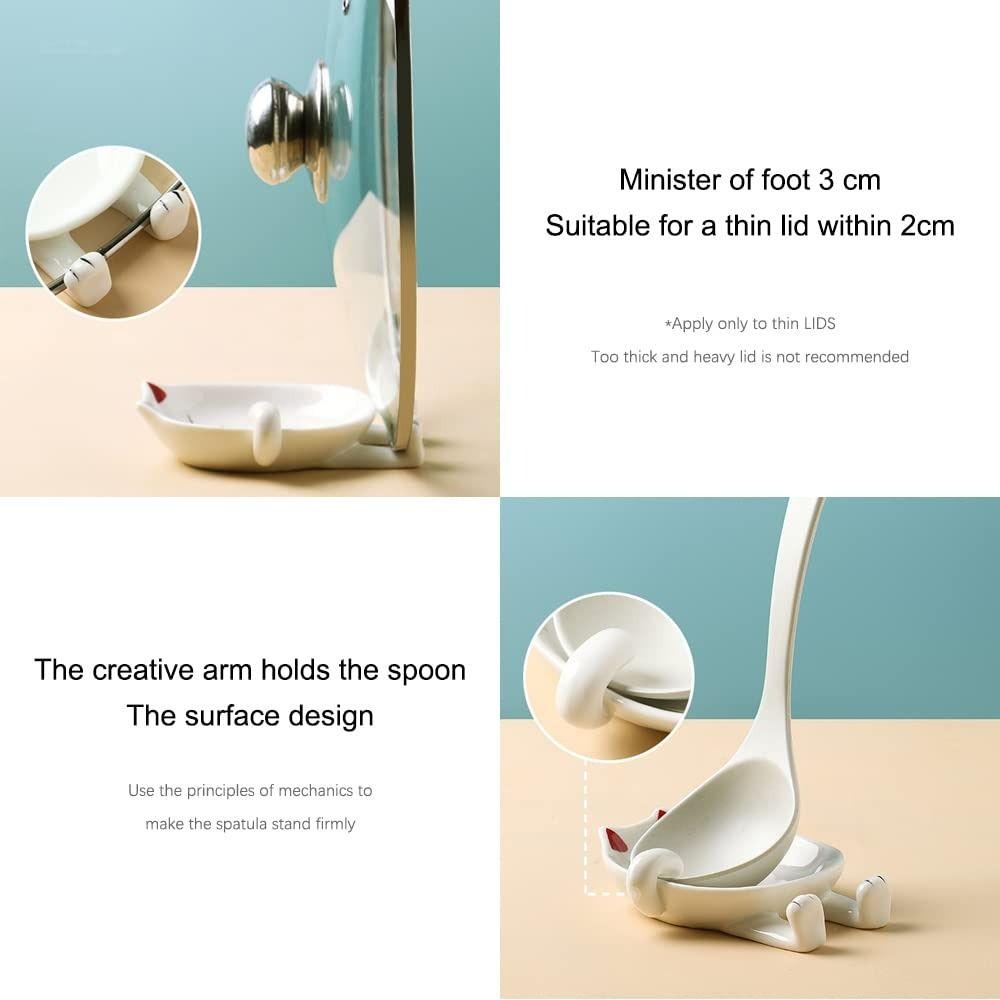 Ceramic Spatula Holder Ladle Holders for Stove Top/Countertop/Restaurant Kitchen Accessories