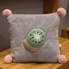 3in1 Fruit Pattern Pillow Blanket Carrot Cactus Pineapple Plush Toy Decoration